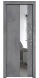 Дверь межкомнатная DO-504 Бетон темный/Зеркало