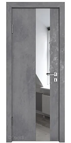 Дверь межкомнатная DO-504 Бетон темный/Зеркало