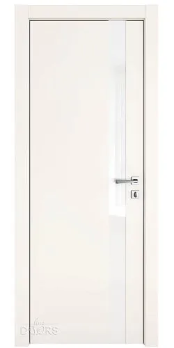 ШИ дверь DO-607 Сливки/стекло Белое