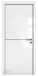 ШИ дверь DG-622 Белый глянец/молдинг черный