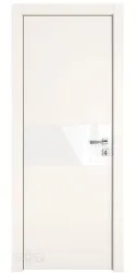 Дверь межкомнатная DO-501 Сливки/стекло Белое