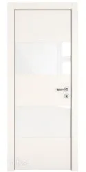 Дверь межкомнатная DO-508 Сливки/стекло Белое