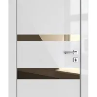 Дверь межкомнатная DO-512 Серый глянец/зеркало Бронза