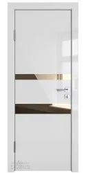 Дверь межкомнатная DO-512 Серый глянец/зеркало Бронза