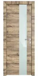 ШИ дверь DO-604 Лофт светлый/стекло Белое