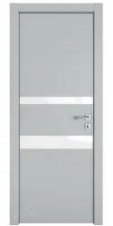 Дверь межкомнатная DO-512 Силк маус/стекло Белое
