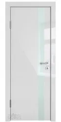 Дверь межкомнатная DO-507 Серый глянец/стекло Белое