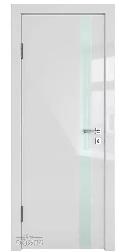Дверь межкомнатная DO-507 Серый глянец/стекло Белое