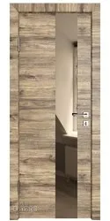ШИ дверь DO-604 Лофт светлый/зеркало Бронза