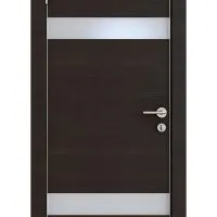 Дверь межкомнатная DO-502 Венге горизонтальный/Снег