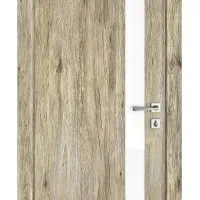 ШИ дверь DO-607 Рустик натуральный/стекло Белое