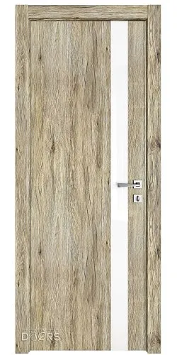 ШИ дверь DO-607 Рустик натуральный/стекло Белое