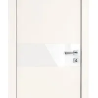 Дверь межкомнатная DO-509 Сливки/стекло Белое