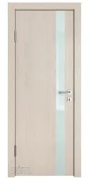 ШИ дверь DO-607 Ясень капучино/стекло Белое