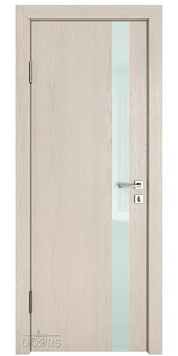 ШИ дверь DO-607 Ясень капучино/стекло Белое
