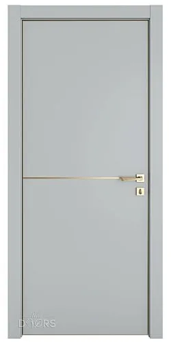 Дверь межкомнатная DG-522 Силк маус/молдинг золотой