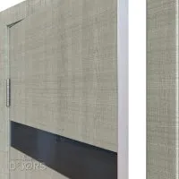 Дверь межкомнатная DO-502 Серый дуб/стекло Черное