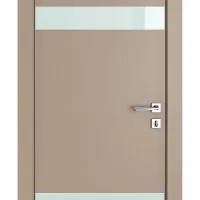 Дверь межкомнатная DO-502 Латте софт/стекло Белое
