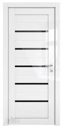 Дверь межкомнатная Ц-ДО-Т4 Белый глянец/Черное