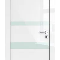 Дверь межкомнатная DO-512 Белый глянец/стекло Белое