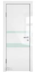 Дверь межкомнатная DO-512 Белый глянец/стекло Белое