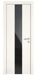 Дверь межкомнатная DO-510 Сливки/стекло Черное