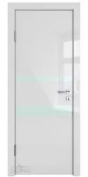 Дверь межкомнатная DO-512 Серый глянец/стекло Белое