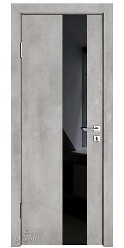 ШИ дверь DO-604 Бетон светлый/стекло Черное