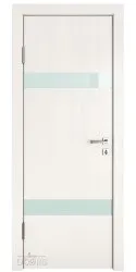 Дверь межкомнатная DO-502 Белый ясень/стекло Белое