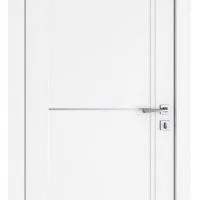 Дверь межкомнатная DG-M-5 Белый бархат/молдинг светлый