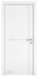 Дверь межкомнатная DG-M-5 Белый бархат/молдинг светлый