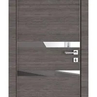 Дверь межкомнатная DO-513 Ольха темная/Зеркало