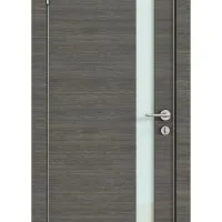 Дверь межкомнатная DO-507 Ольха темная/стекло Белое