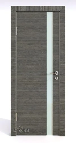 Дверь межкомнатная DO-507 Ольха темная/стекло Белое