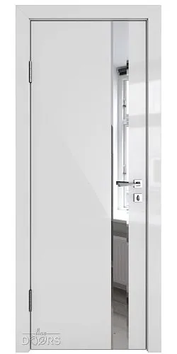 Дверь межкомнатная DO-519/6 Серый глянец/Зеркало фацет