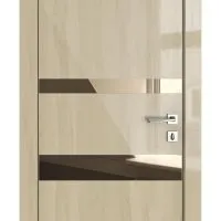 Дверь межкомнатная DO-512 Анегри светлый/зеркало Бронза