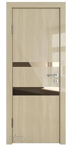 Дверь межкомнатная DO-512 Анегри светлый/зеркало Бронза