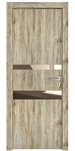 ШИ дверь DO-612 Рустик натуральный/зеркало Бронза