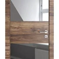 Дверь межкомнатная DO-508 Лофт темный/Зеркало