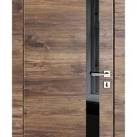 ШИ дверь DO-607 Лофт темный/стекло Черное