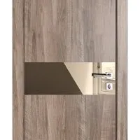 ШИ дверь DO-609 Орех седой светлый/зеркало Бронза