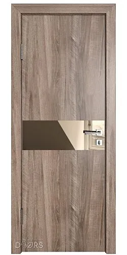 ШИ дверь DO-609 Орех седой светлый/зеркало Бронза