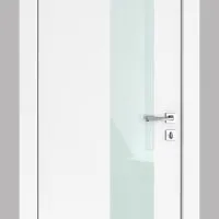 ШИ дверь DO-604 Белый бархат/стекло Белое