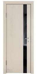 ШИ дверь DO-607 Ясень капучино/стекло Черное