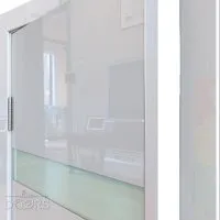 ШИ дверь DO-602 Белый глянец/стекло Белое