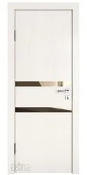 ШИ дверь DO-613 Белый ясень/зеркало Бронза