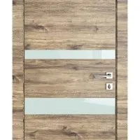 ШИ дверь DO-612 Лофт светлый/стекло Белое