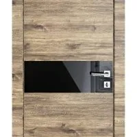 ШИ дверь DO-609 Лофт светлый/стекло Черное