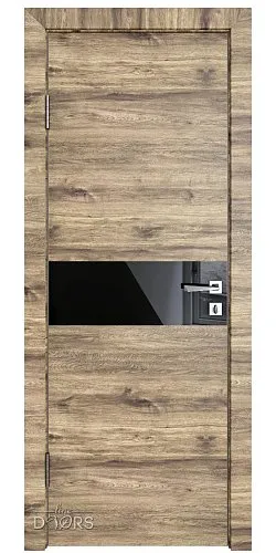 ШИ дверь DO-609 Лофт светлый/стекло Черное