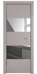 Дверь межкомнатная DO-508 Серый бархат/Зеркало